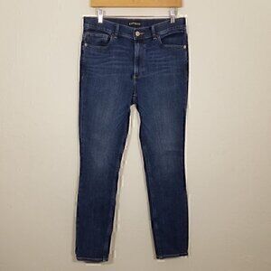 Express High Rise Cropped Legging Ultimate Stretch Jeans Blue Size 10